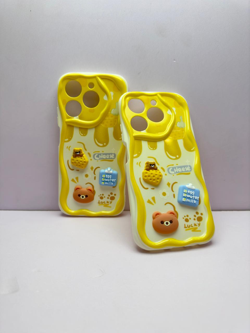 Lahore Mobile Pouch for Realme C61 Back Cover Colorful Wavy Phone Cases - Luxury Back Cover - Creative Lovely 3D Doll -Girls Back Cover 3