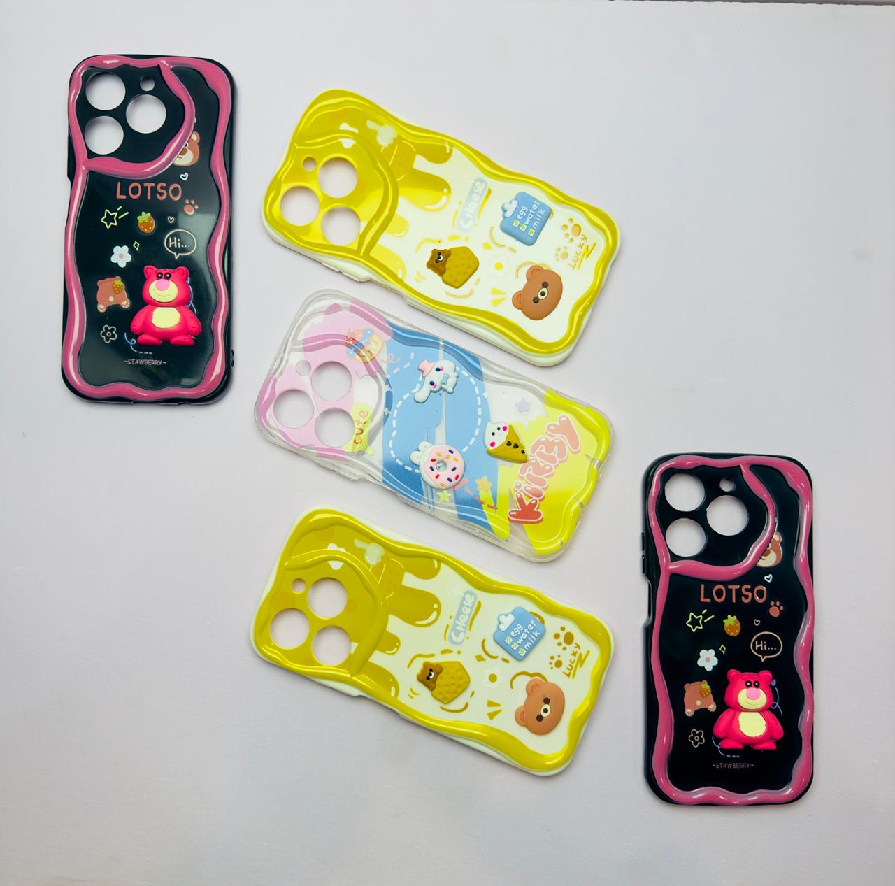 Lahore Mobile Pouch for Realme C61 Back Cover Colorful Wavy Phone Cases - Luxury Back Cover - Creative Lovely 3D Doll -Girls Back Cover 9