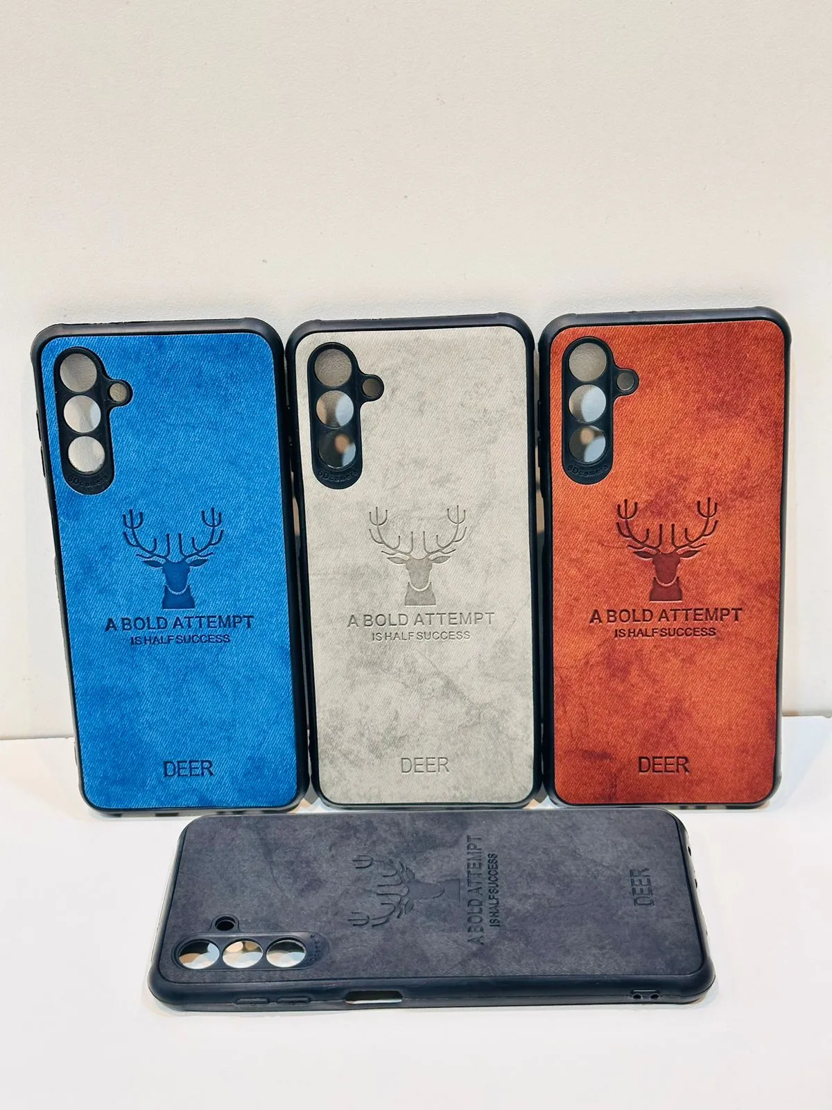 Lahore Mobile Pouch For Samsung A04S Hybrid Soft TPU Deer Pattern Leather Shockproof Case Cover - Samsung A04S Back Cover