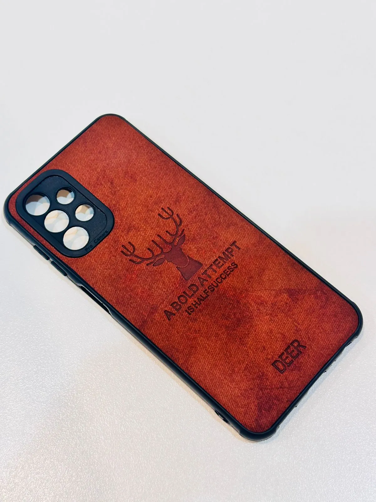 Samsung A13 Hybrid Soft TPU Deer Pattern Leather Shockproof Case Cover Samsung A13 Back Cover 9