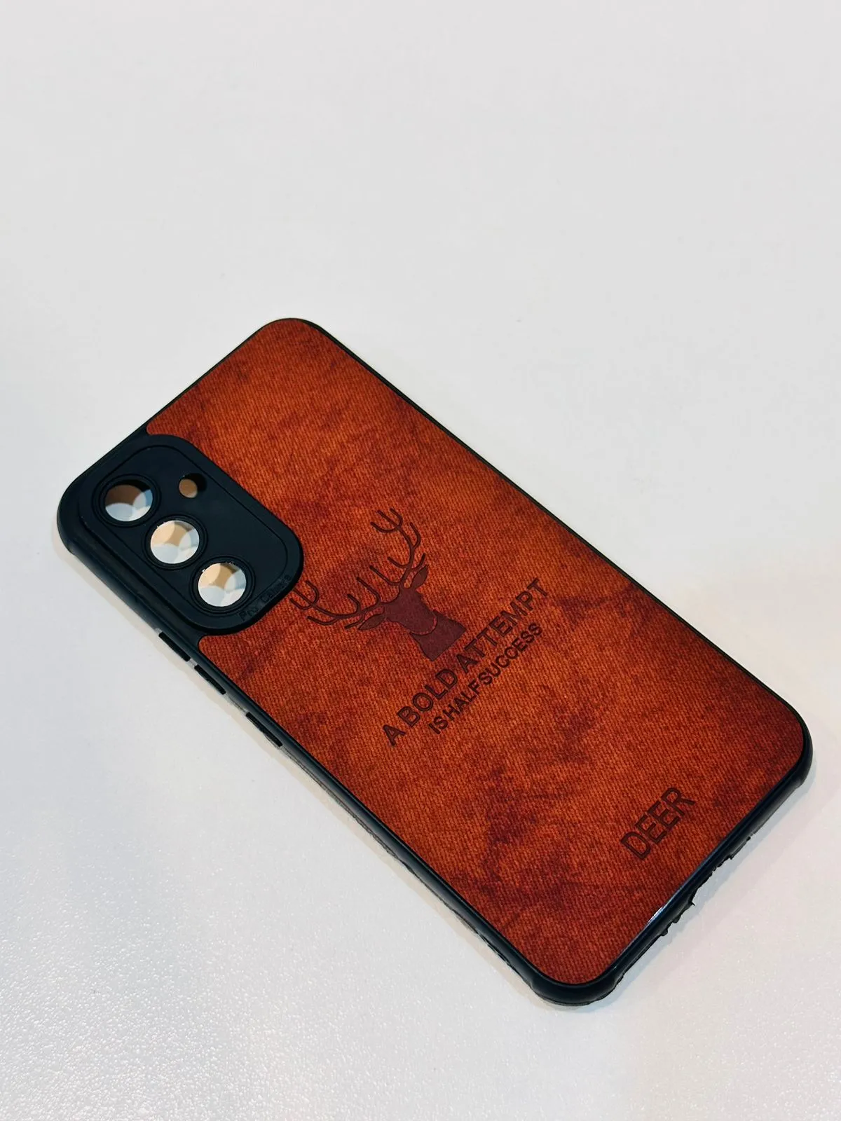 Samsung A34 Hybrid Soft TPU Deer Pattern Leather Shockproof Case Cover Samsung A34 Back Cover 2