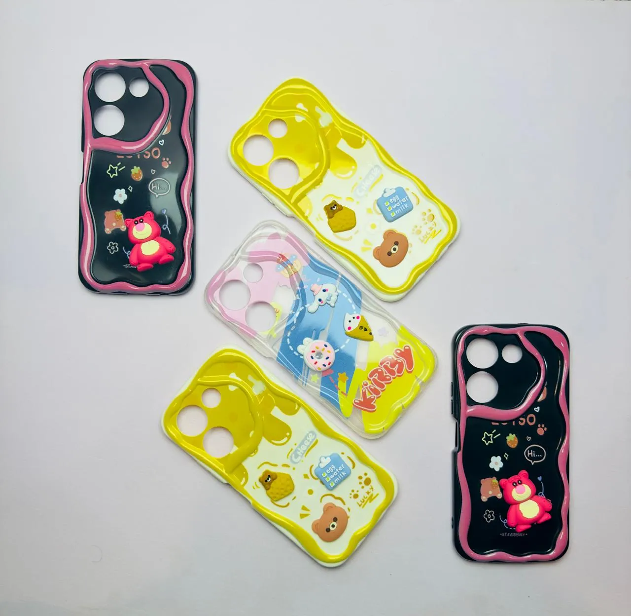 Lahore Mobile Pouch for Tecno Camon 20 / Camon 20 Pro Back Cover Colorful Wavy Phone Cases - Luxury Back Cover - Creative Lovely 3D Doll -Girls Back Cover