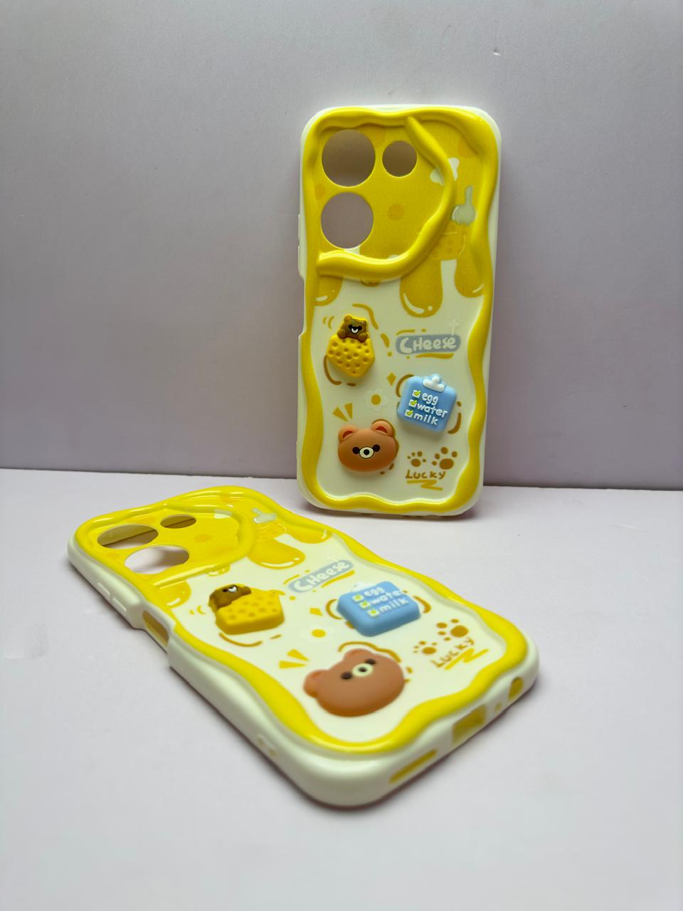 Lahore Mobile Pouch for Tecno Camon 20 / Camon 20 Pro Back Cover Colorful Wavy Phone Cases - Luxury Back Cover - Creative Lovely 3D Doll -Girls Back Cover 4