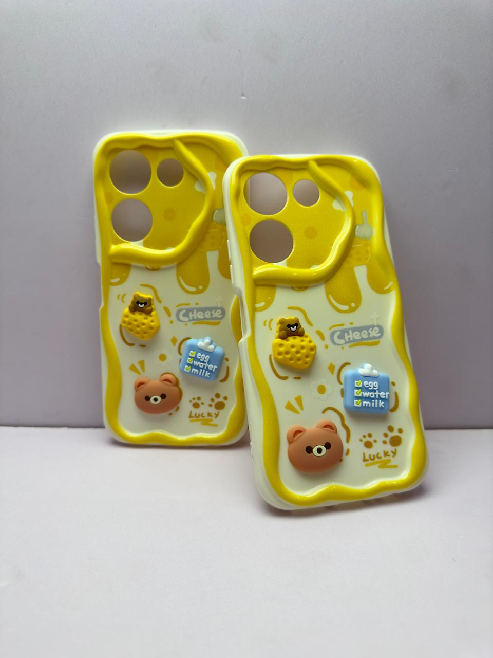 Lahore Mobile Pouch for Tecno Camon 20 / Camon 20 Pro Back Cover Colorful Wavy Phone Cases - Luxury Back Cover - Creative Lovely 3D Doll -Girls Back Cover 5