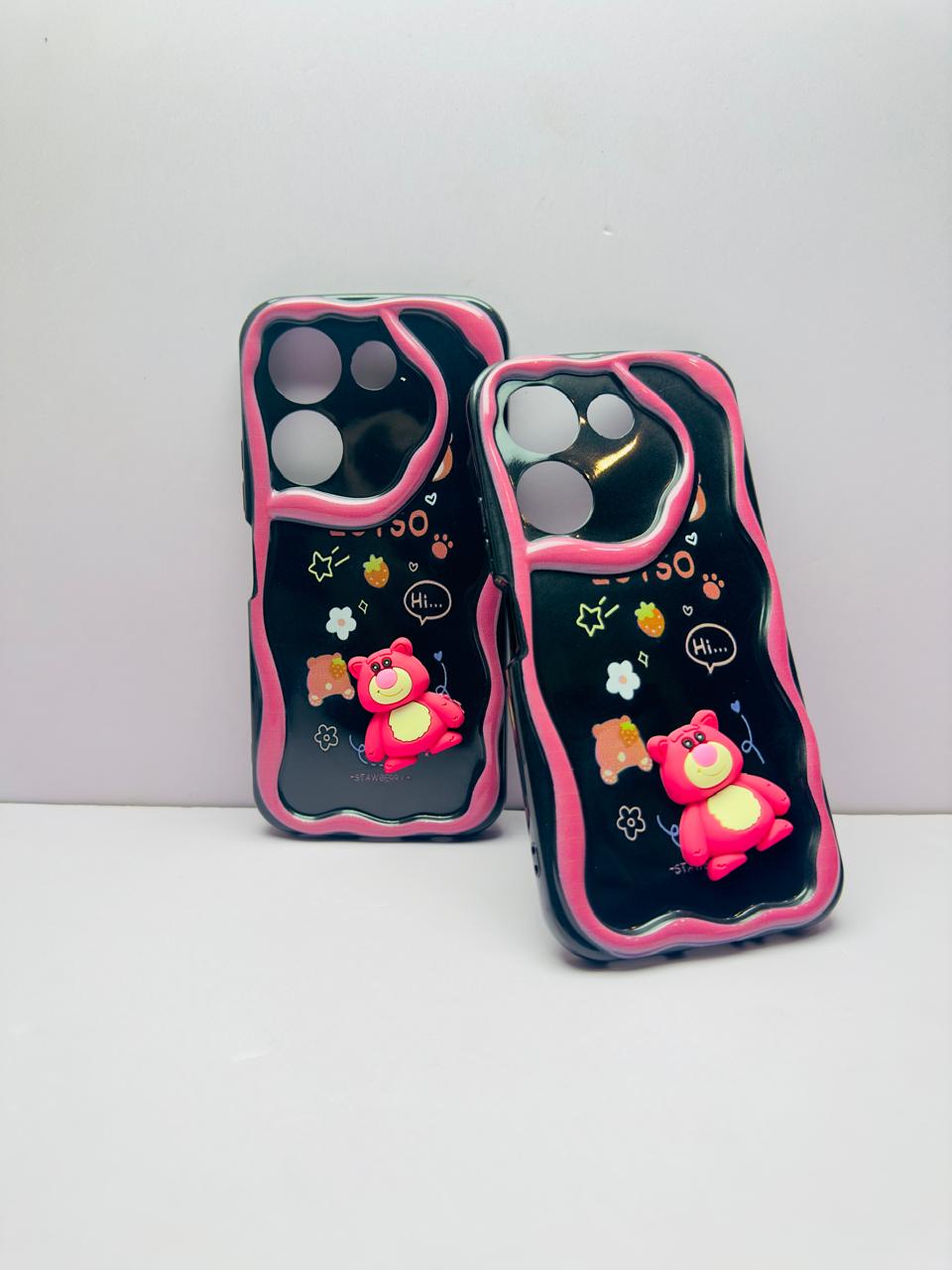 Lahore Mobile Pouch for Tecno Camon 20 / Camon 20 Pro Back Cover Colorful Wavy Phone Cases - Luxury Back Cover - Creative Lovely 3D Doll -Girls Back Cover 7