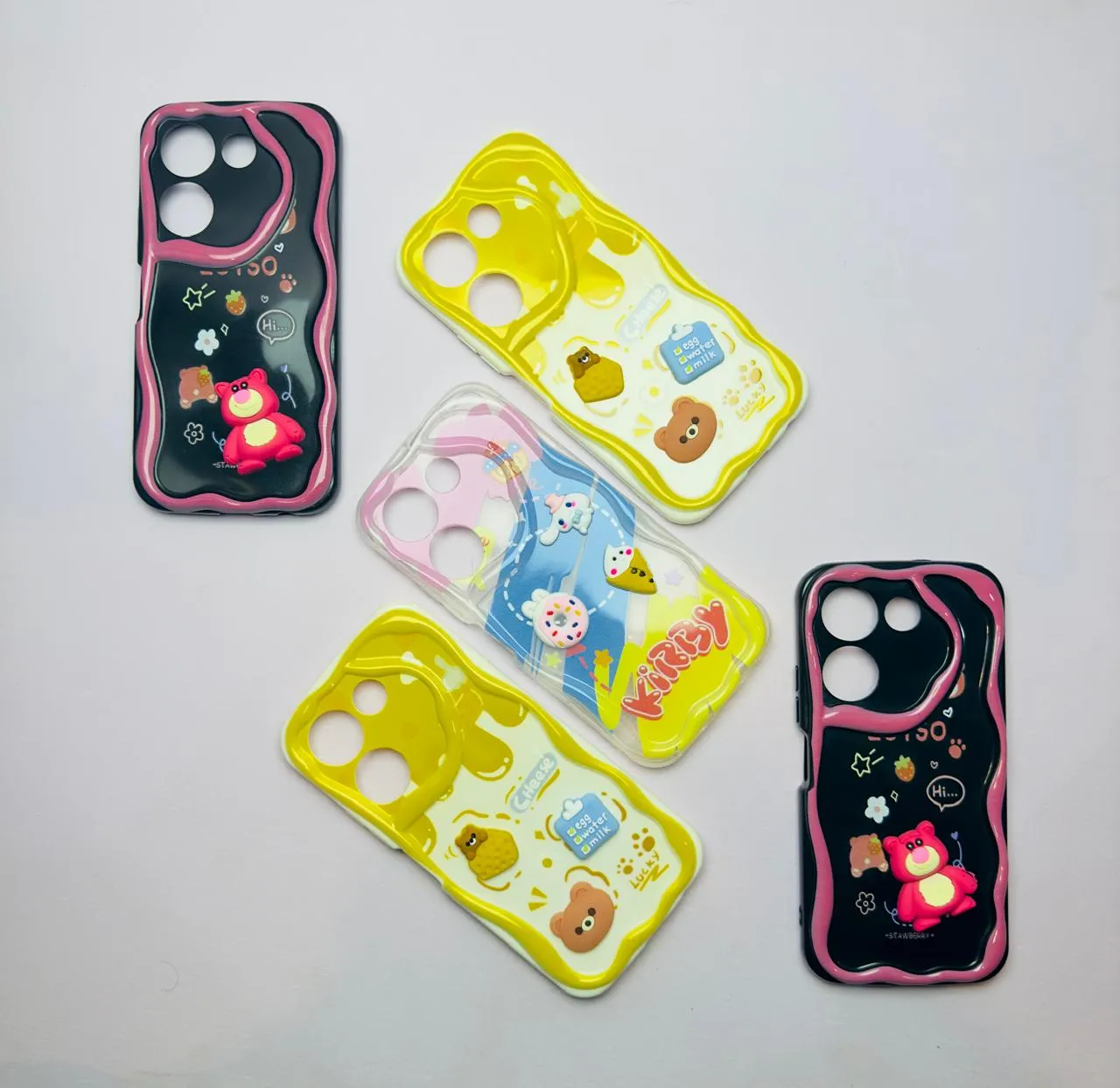 Tecno Camon 20 / Camon 20 Pro Back Cover Colorful Wavy Phone Cases Luxury Back Cover Creative Lovely 3D Doll -Girls Back Cover 8