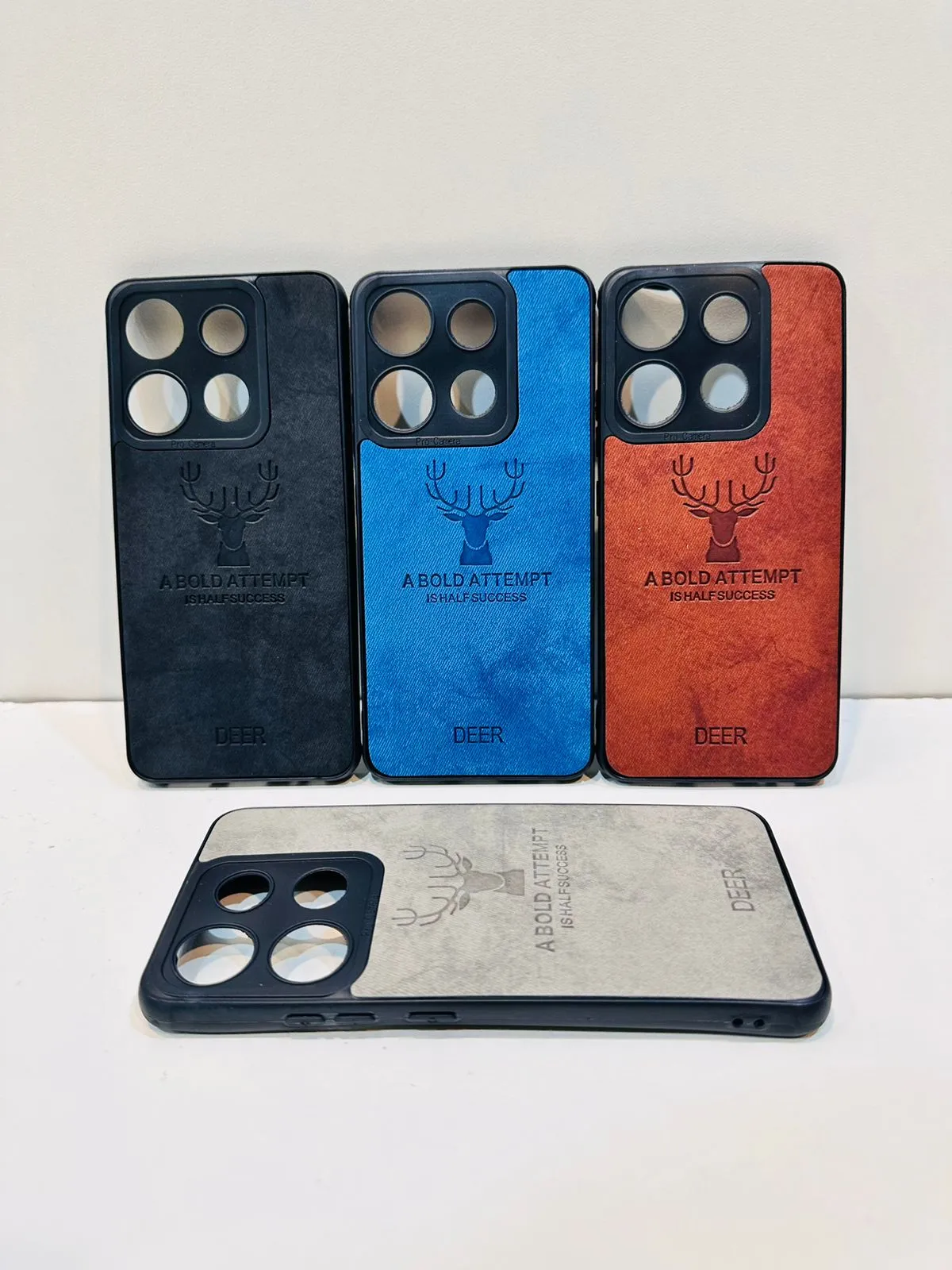 Lahore Mobile Pouch For Tecno Spark Go 2023 Hybrid Soft TPU Deer Pattern Leather Shockproof Case Cover - Tecno Spark Go 2023 Back Cover