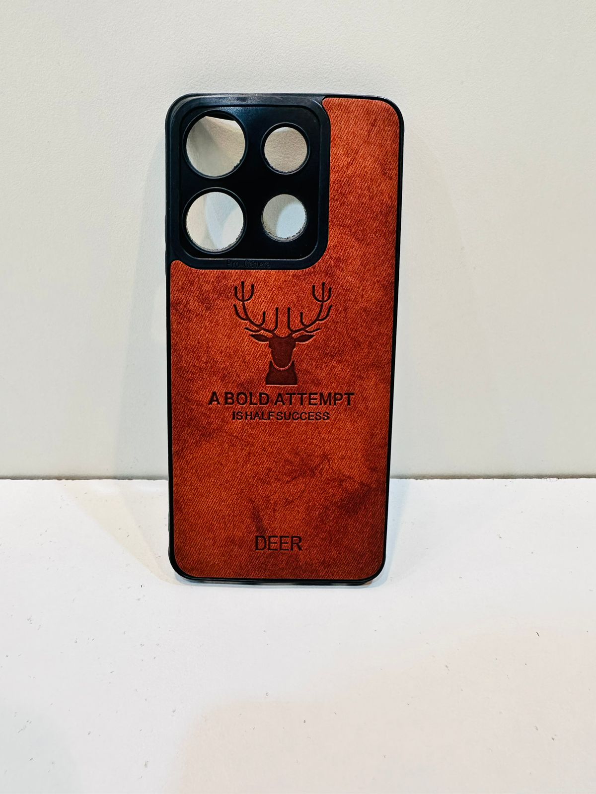 Lahore Mobile Pouch For Tecno Spark Go 2023 Hybrid Soft TPU Deer Pattern Leather Shockproof Case Cover - Tecno Spark Go 2023 Back Cover 3