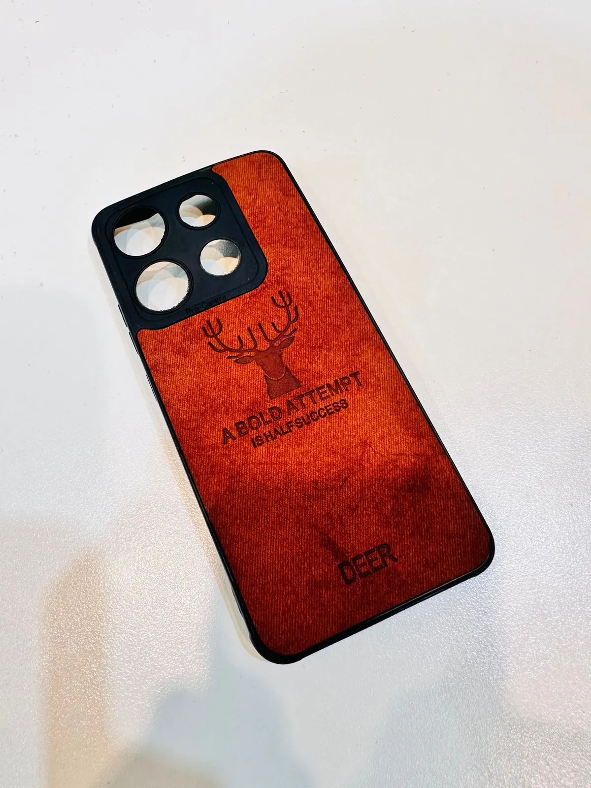 Tecno Spark Go 2023 Hybrid Soft TPU Deer Pattern Leather Shockproof Case Cover Tecno Spark Go 2023 Back Cover 8