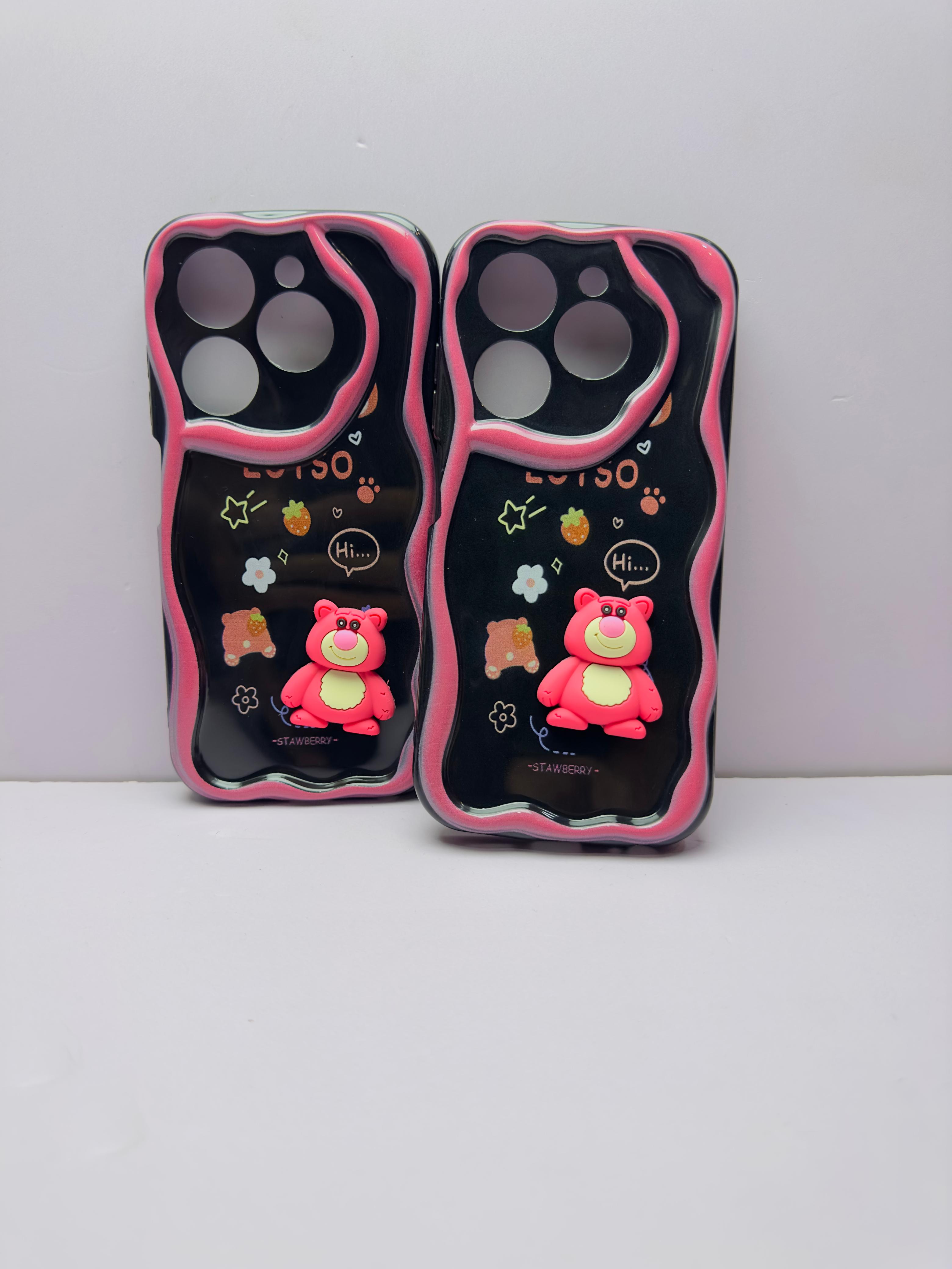 Lahore Mobile Pouch for Tecno Spark Go 2024 Back Cover Colorful Wavy Phone Cases - Luxury Back Cover - Creative Lovely 3D Doll -Girls Back Cover 3