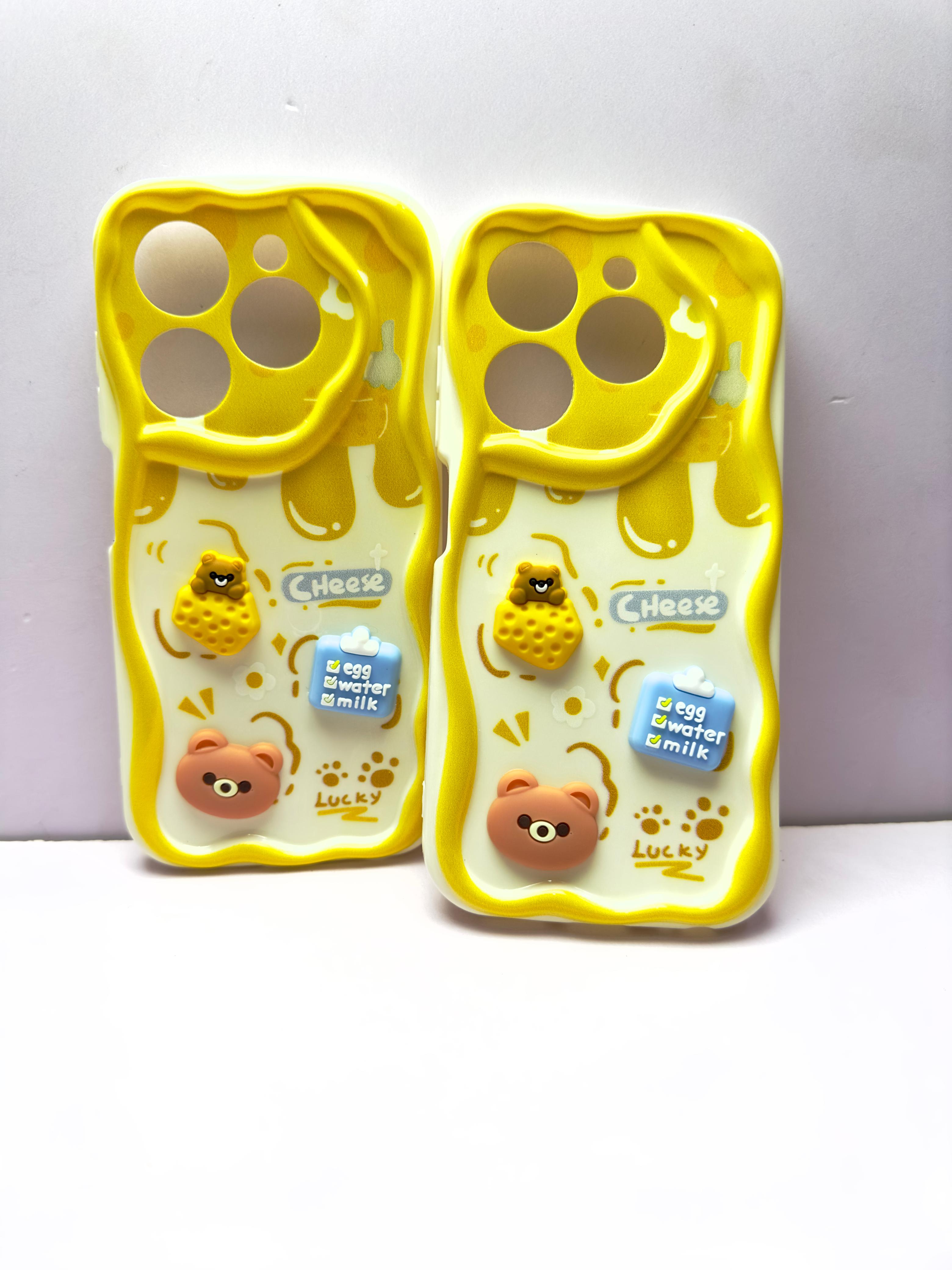 Lahore Mobile Pouch for Tecno Spark Go 2024 Back Cover Colorful Wavy Phone Cases - Luxury Back Cover - Creative Lovely 3D Doll -Girls Back Cover 4