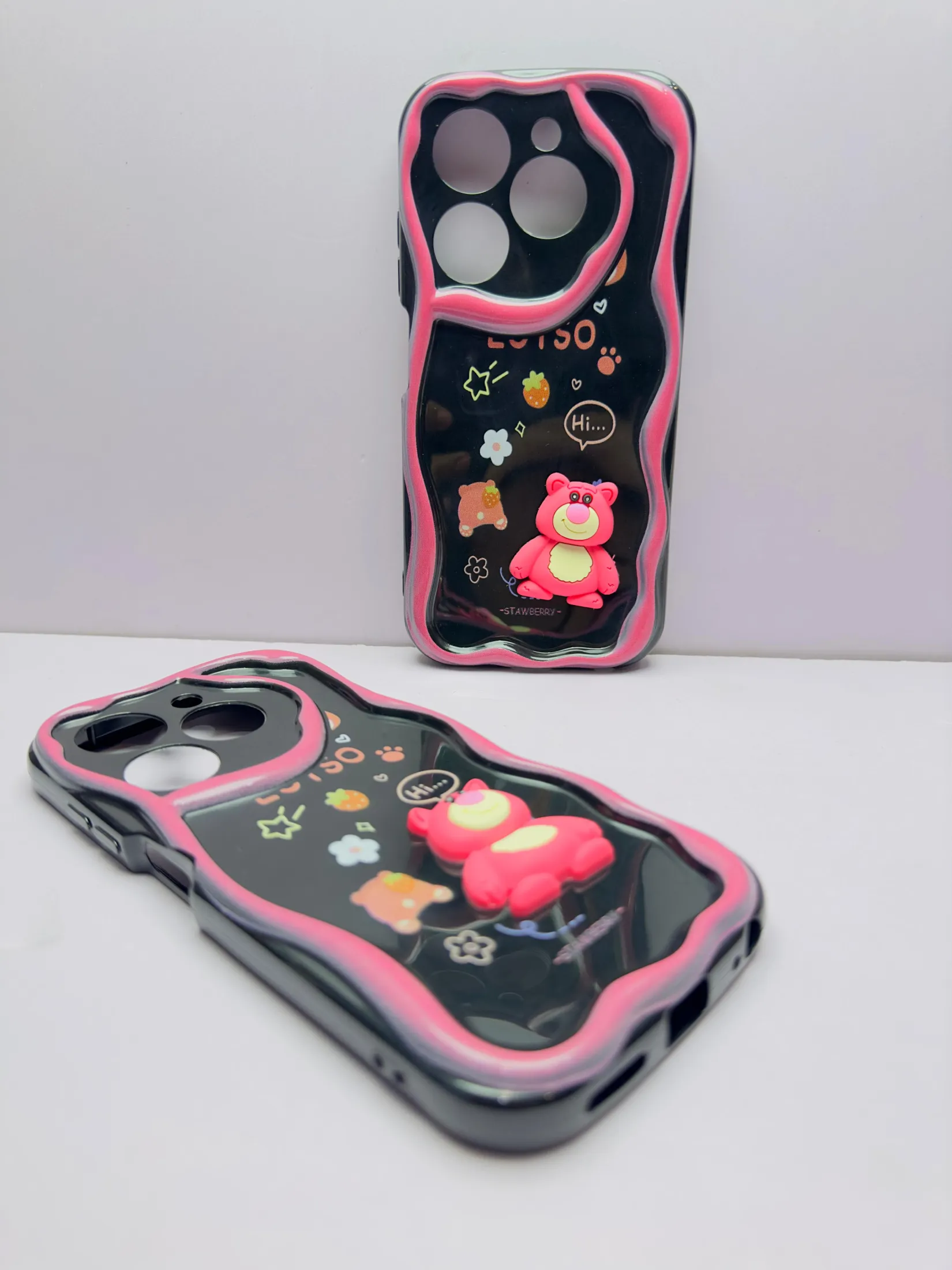 Tecno Spark Go 2024 Back Cover Colorful Wavy Phone Cases Luxury Back Cover Creative Lovely 3D Doll -Girls Back Cover 5