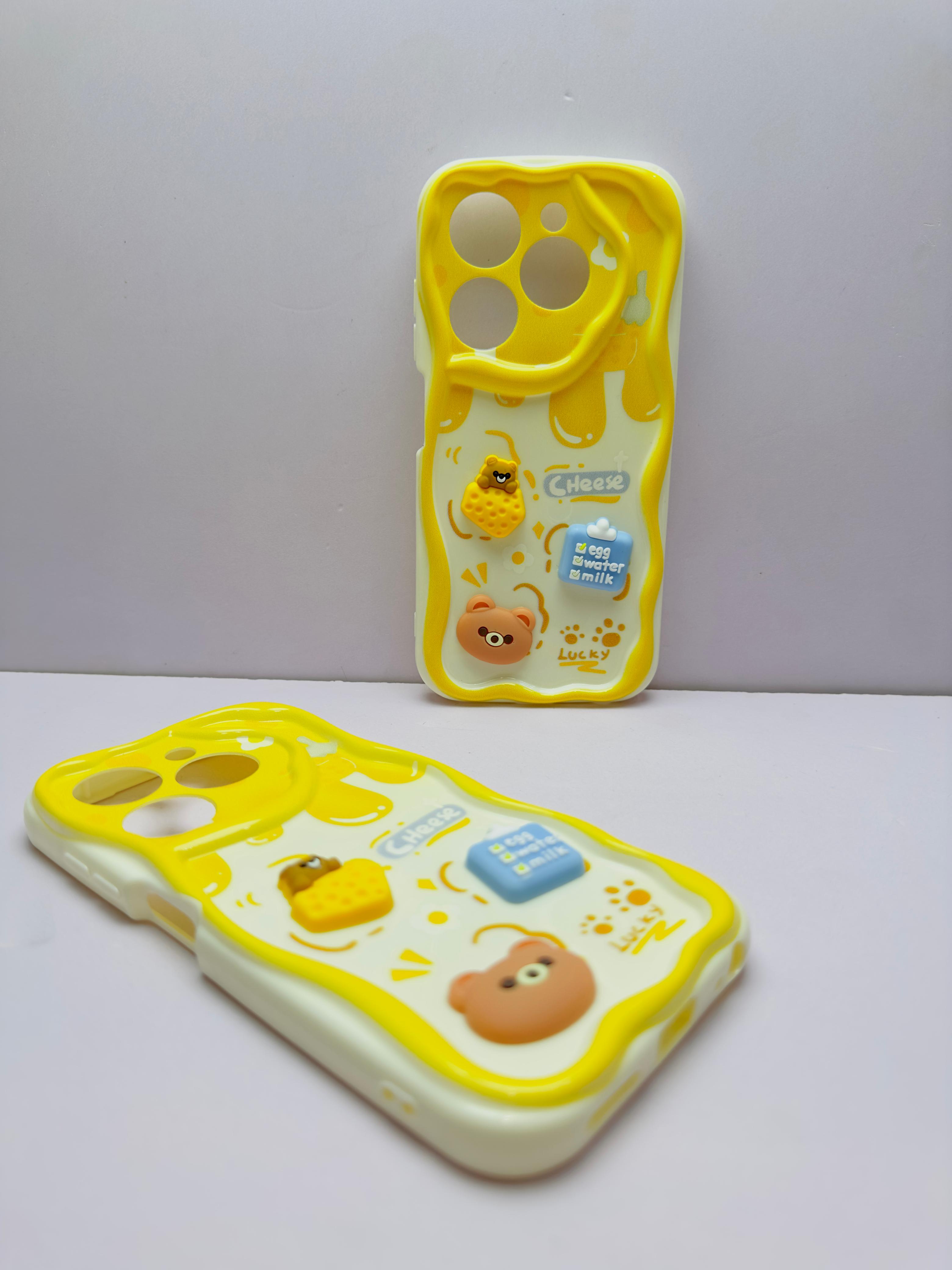 Lahore Mobile Pouch for Tecno Spark Go 2024 Back Cover Colorful Wavy Phone Cases - Luxury Back Cover - Creative Lovely 3D Doll -Girls Back Cover 6