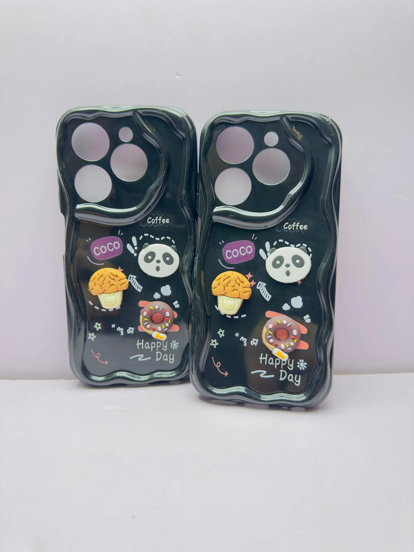 Tecno Spark Go 2024 Back Cover Colorful Wavy Phone Cases Luxury Back Cover Creative Lovely 3D Doll -Girls Back Cover 8