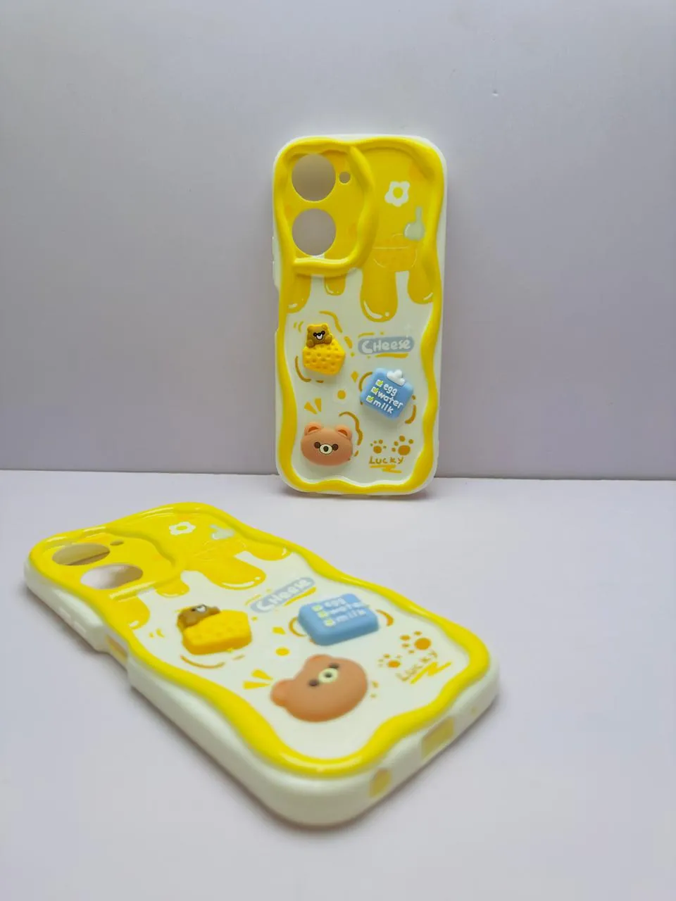 Vivo Y18 Back Cover Colorful Wavy Phone Cases Luxury Back Cover Creative Lovely 3D Doll -Girls Back Cover 2