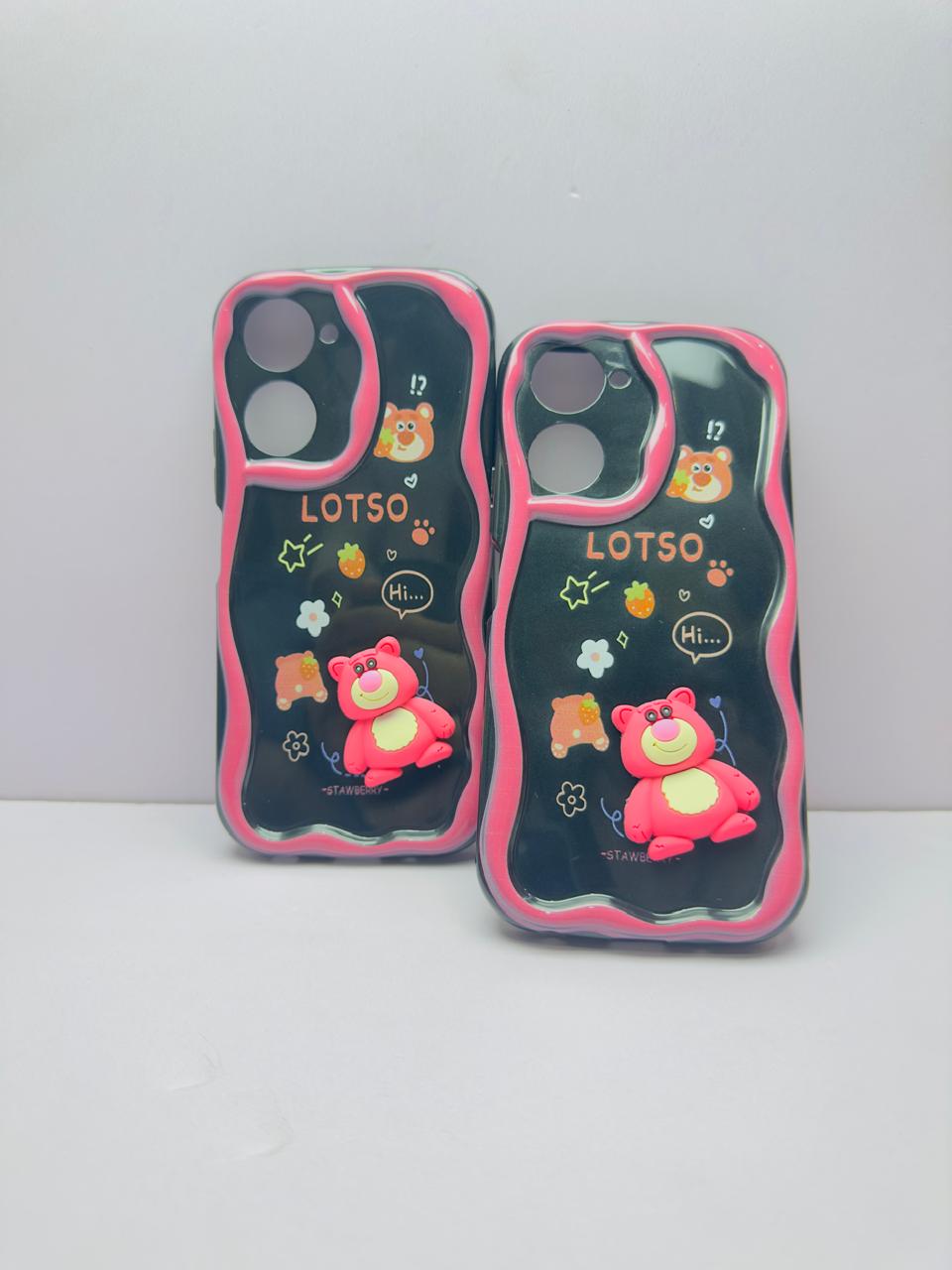 Lahore Mobile Pouch for Vivo Y18 Back Cover Colorful Wavy Phone Cases - Luxury Back Cover - Creative Lovely 3D Doll -Girls Back Cover 3