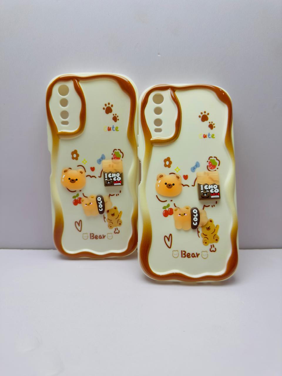 Lahore Mobile Pouch for Vivo Y20 / Y12S Y12A / Y20i Y20S Y20S Back Cover Colorful Wavy Phone Cases - Luxury Back Cover - Creative Lovely 3D Doll -Girls Back Cover 4