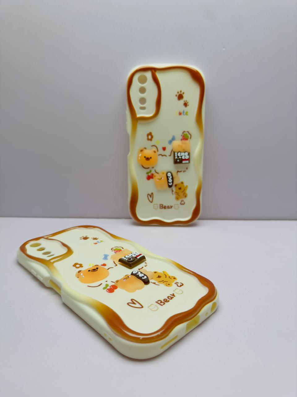 Lahore Mobile Pouch for Vivo Y20 / Y12S Y12A / Y20i Y20S Y20S Back Cover Colorful Wavy Phone Cases - Luxury Back Cover - Creative Lovely 3D Doll -Girls Back Cover 9