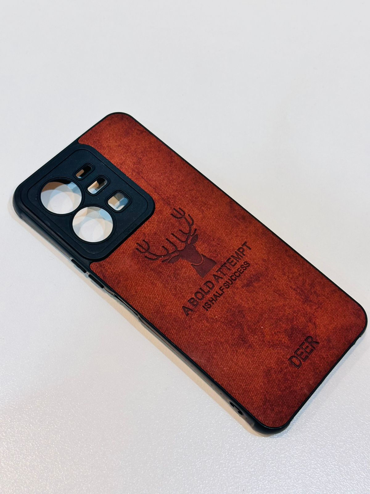 Lahore Mobile Pouch For Vivo Y35 Hybrid Soft TPU Deer Pattern Leather Shockproof Case Cover - Vivo Y35 Back Cover 5