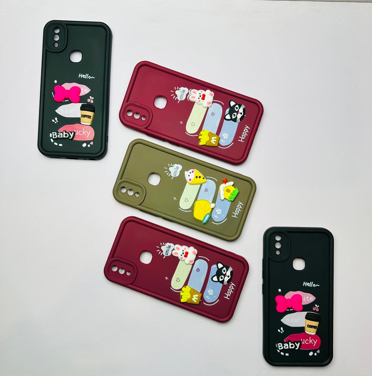 Lahore Mobile Pouch for Vivo Y85 / V9 / V9 Youth / V9 Pro Girls Back Cover - Luxury Back Cover - Creative Lovely 3D Doll - Vivo Y85 / V9 / V9 Youth / V9 Pro Dolls Case