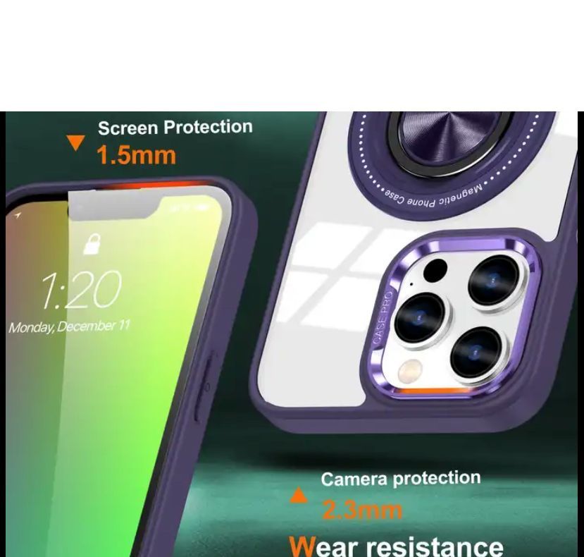 Premium Magnetic iPhone Case with 360° Bracket & Stand - Compatible with iPhone 12, 13, 14 Pro, Pro Max Models" 4