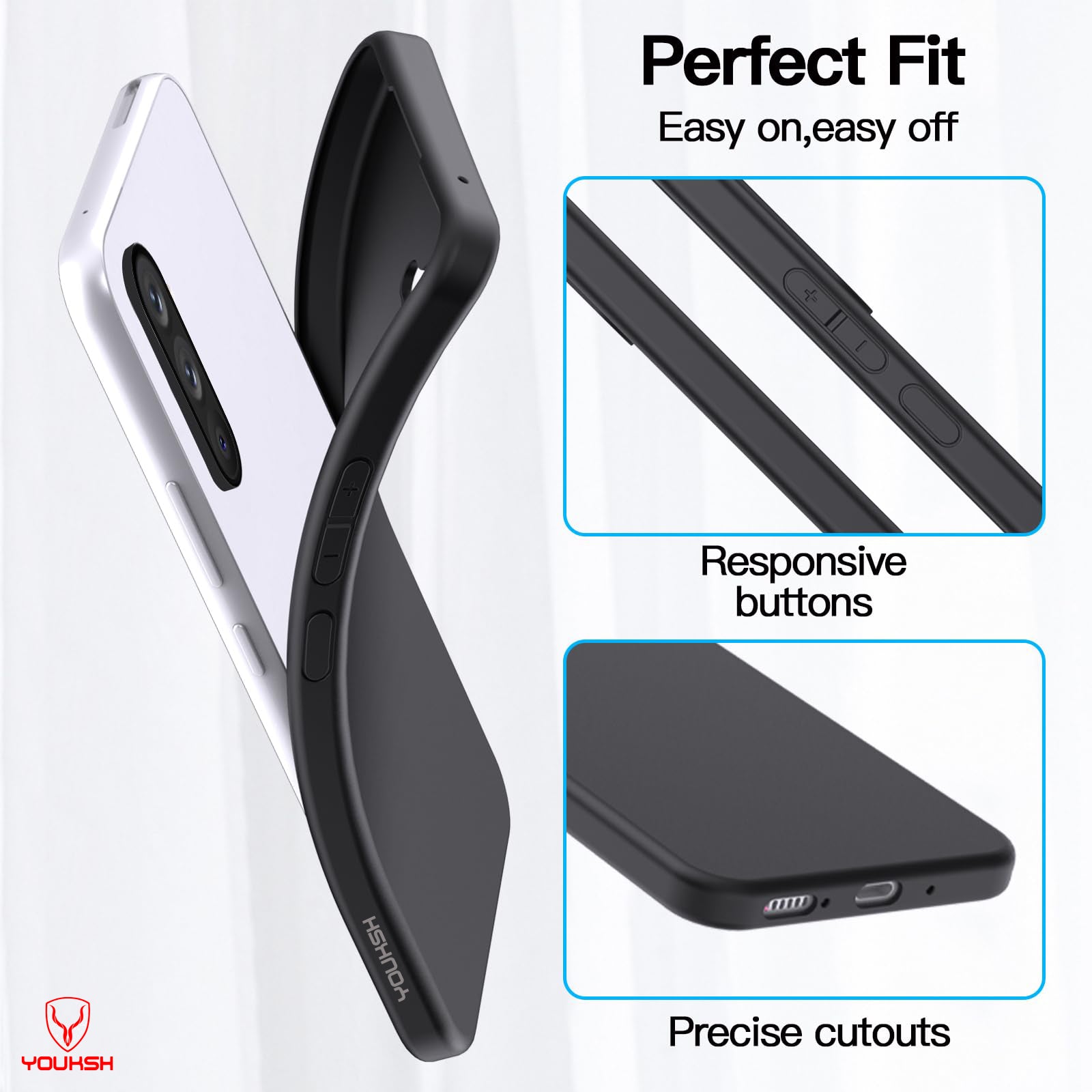 Elite Samsung Galaxy A56 Black Silicon Case - Lahore Mobile Case 3