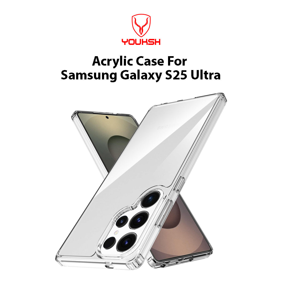 Lahore Mobile Case Acrylic Case For Samsung Galaxy S25 Ultra , Clear Case With Anti-Yellow Back, Shock Proof With Built-In Air Bag. 3