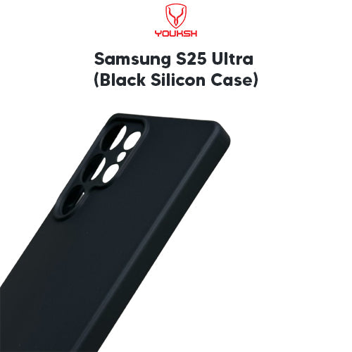 Stylish Samsung Galaxy S25 Ultra (Black Silicone Case) - Lahore Mobile Case 2