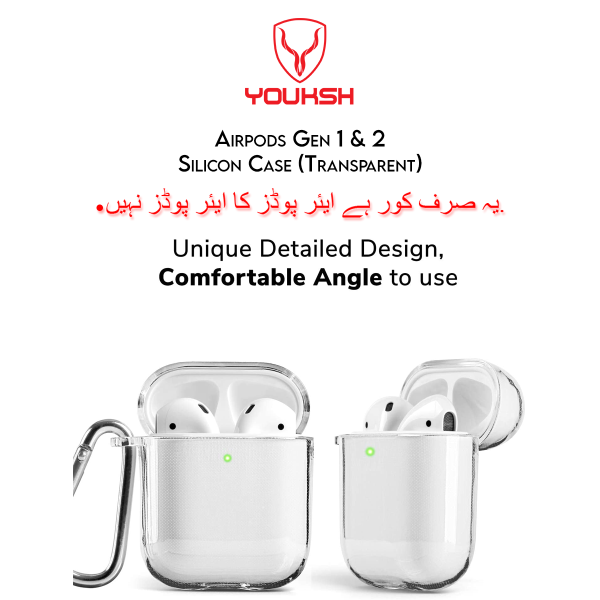 High-Quality Apple AirPods (Series 1 & 2) Silicon Transparent Case - Lahore Mobile Case 3