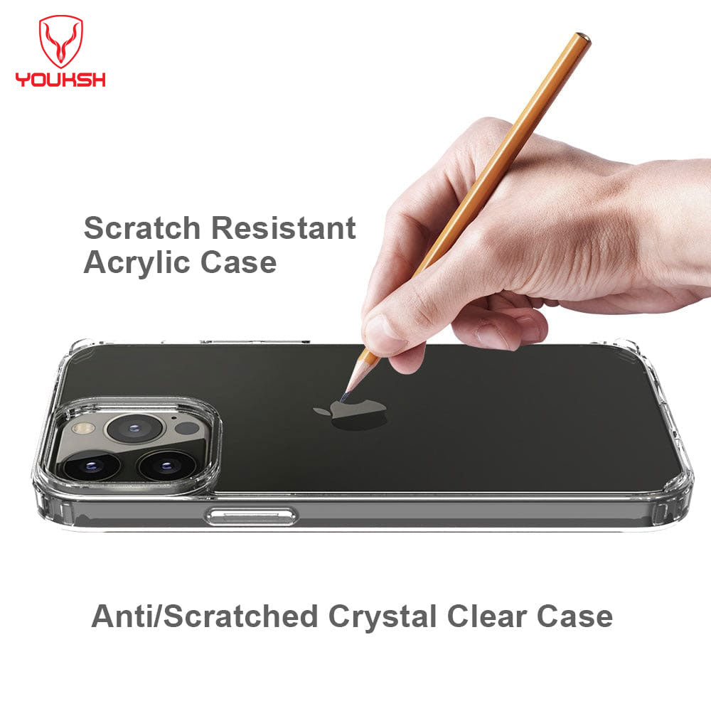 Luxury Apple iPhone 15 Pro Acrylic Cover - iPhone 15 Pro Clear Anti-Yellow Back Case - iPhone 15 Pro Shock Proof With Built-In Air Bag. - Lahore Mobile Case 3