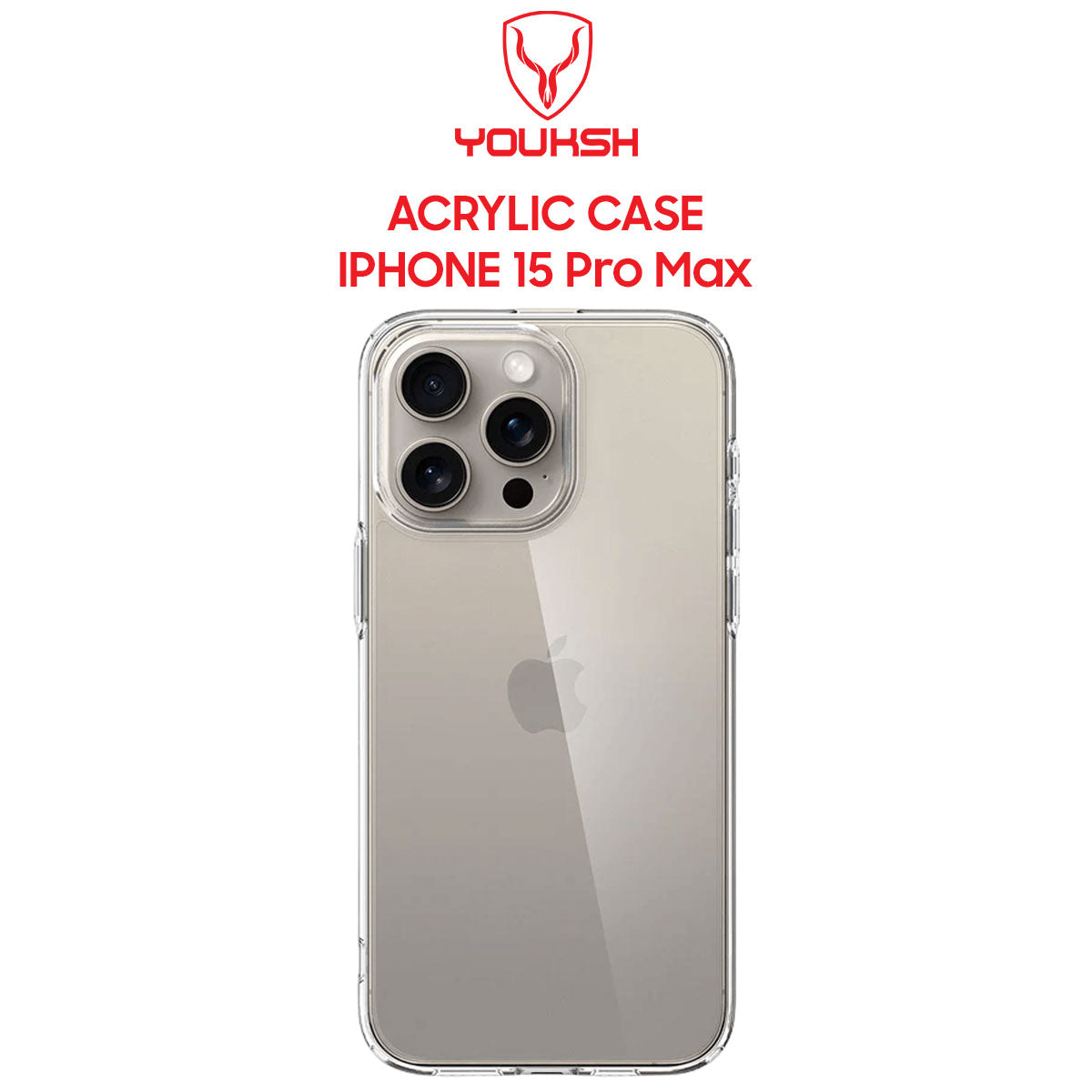 Elite Apple iPhone 15 Pro Max Acrylic Cover - iPhone 15 Pro Max Clear Anti-Yellow Back Case - iPhone 15 Pro Max Shock Proof With Built-In Air Bag. - Lahore Mobile Case