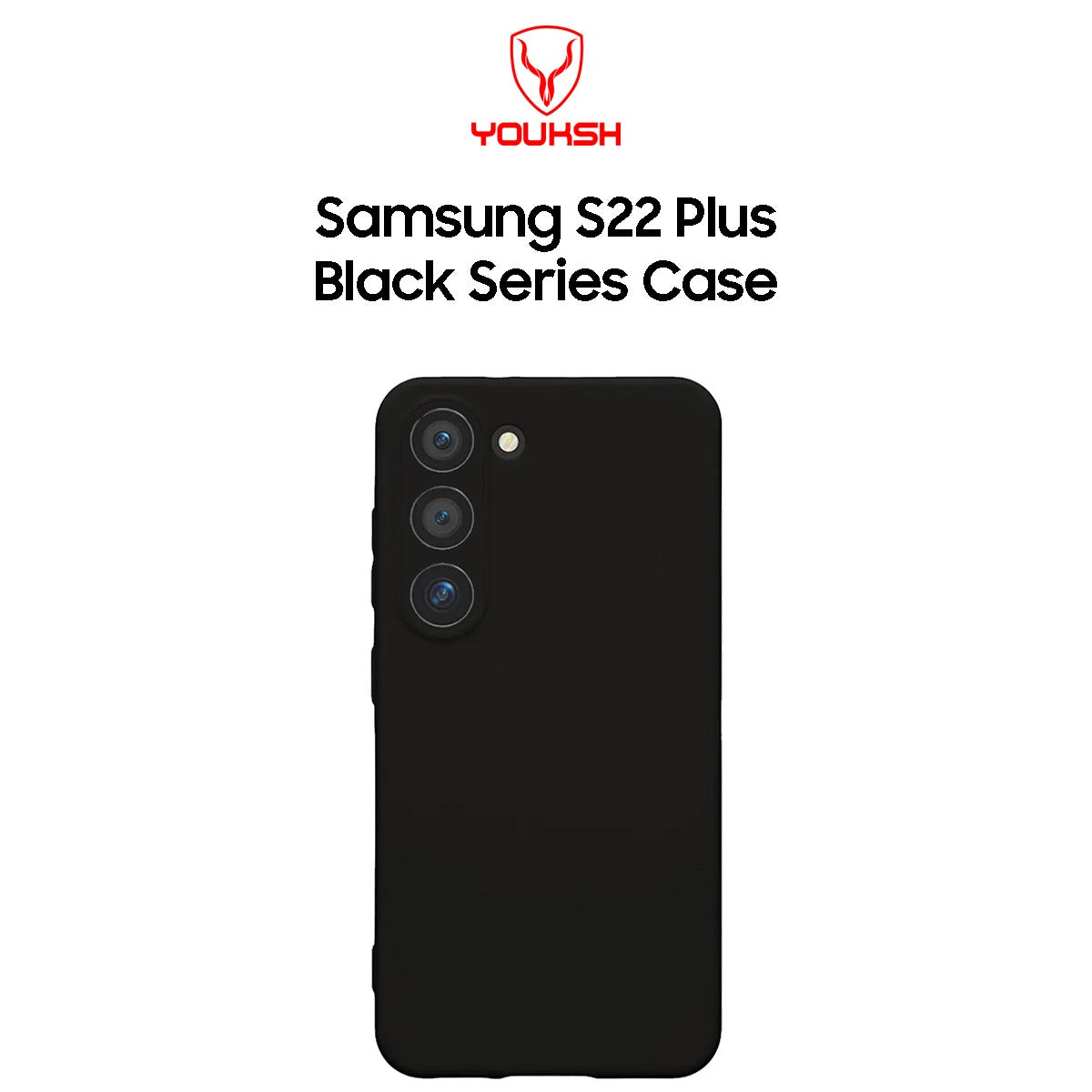 Stylish Samsung Galaxy S22 Plus Black Silicone Case - Lahore Mobile Case 2