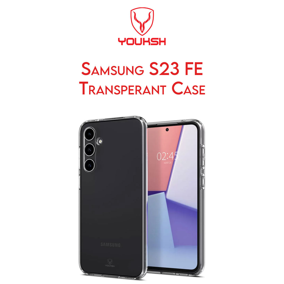 Premium Samsung Galaxy S23FE Transparent Case (Shock Proof) - Lahore Mobile Case