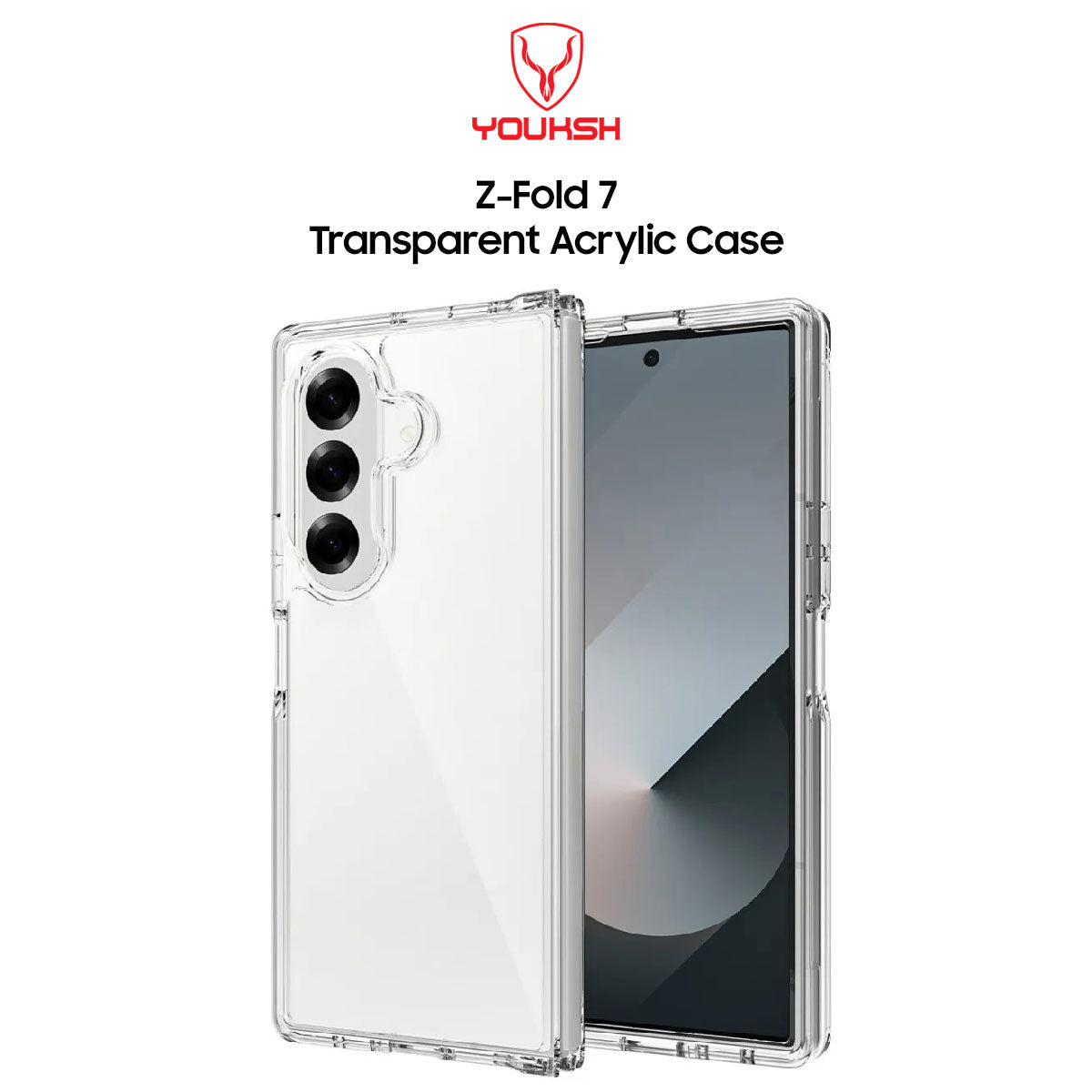 Stylish Samsung Z-Fold 7 Acrylic Case, Anti Yellow Form Back. - Lahore Mobile Case