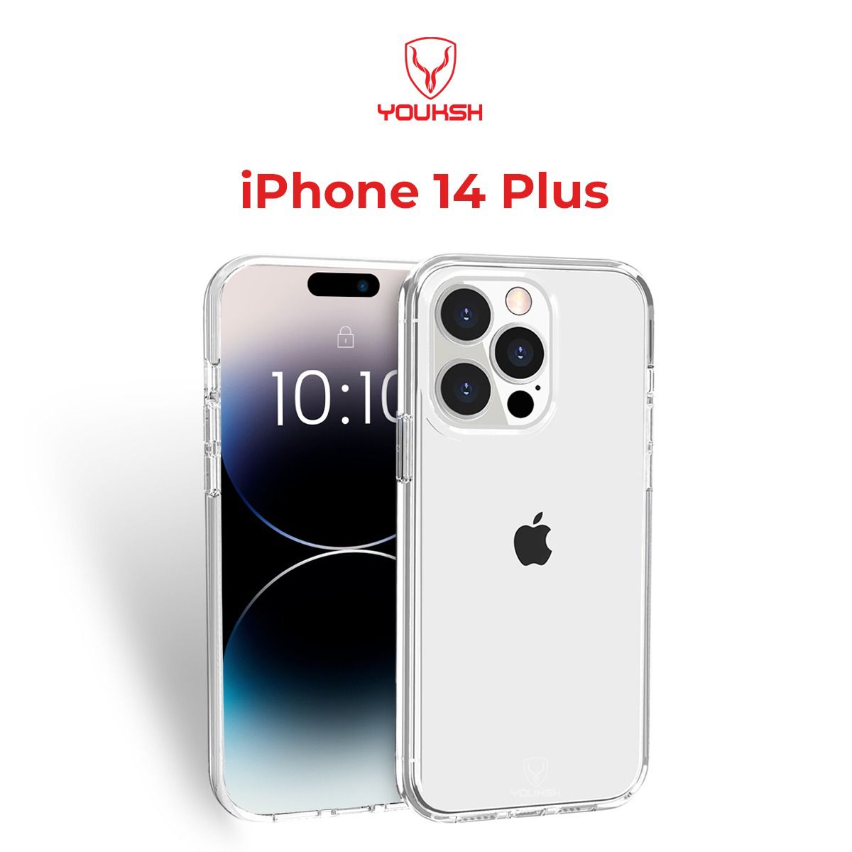 High-Quality Apple iPhone 14 Plus (6.7) Transparent Case (Shock Proof - White) - Lahore Mobile Case